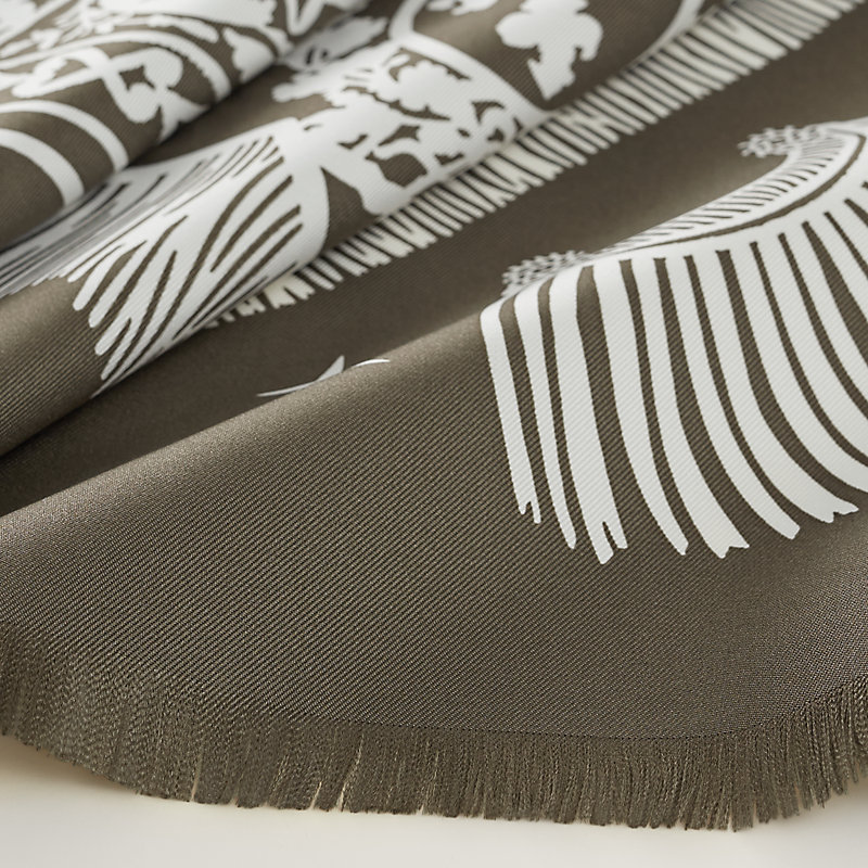 Poste et Cavalerie scarf 80 - Grey | Hermès Thailand